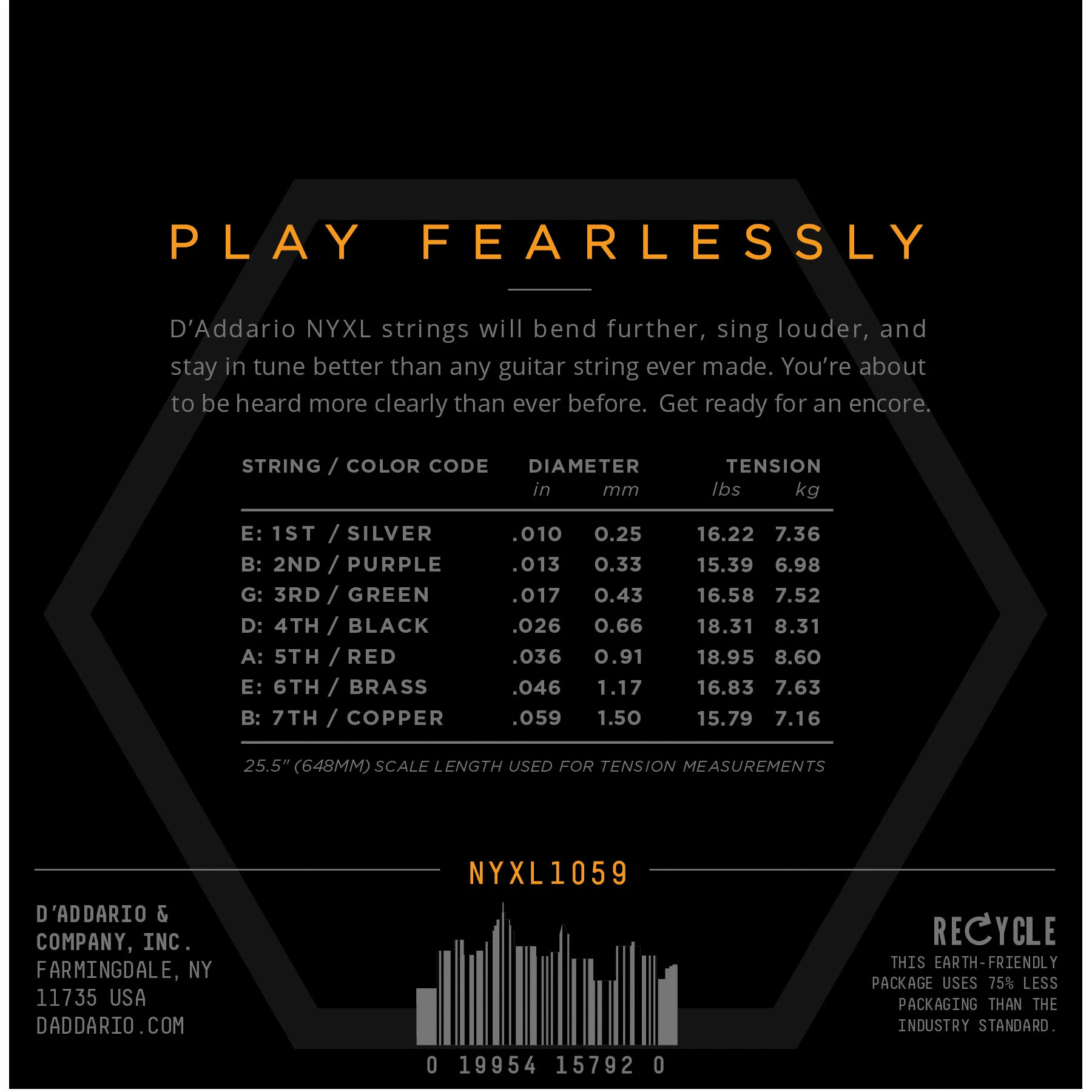 D'Addario NYXL Nickel Wound 7-string Electric Guitar Strings - StewMac - Image 2