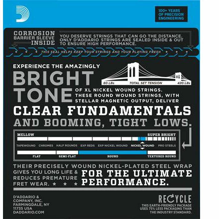 D'Addario Nickel Wound Short Scale Bass Strings - StewMac - Image 2