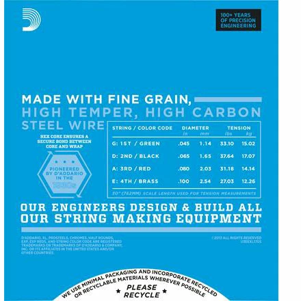 D'Addario Nickel Wound Short Scale Bass Strings - StewMac - Image 3