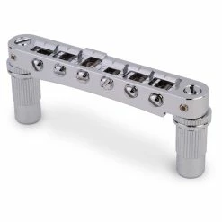 TonePros TPFA Aluminum Tune-o-matic Bridge With Bell Brass Saddles - StewMac